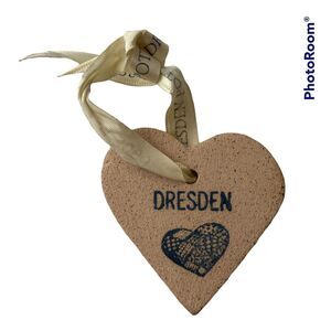 Longaberger Basket Dresden Pottery Tag Vintage Kitchy Rustic Cabin Lodge Country